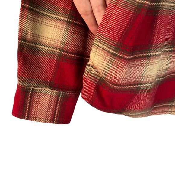 Orvis Heavyweight men’s plaid flannel button front shirt jacket shaket - Picture 11 of 11